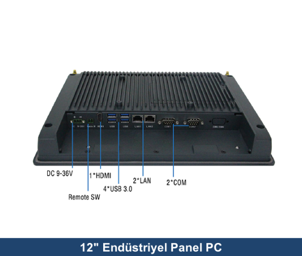 ALAD-K1220T Intel Celeron 3855U 4GB 120GB SSD Freedos 12.1'' All In One Endüstriyel Panel PC