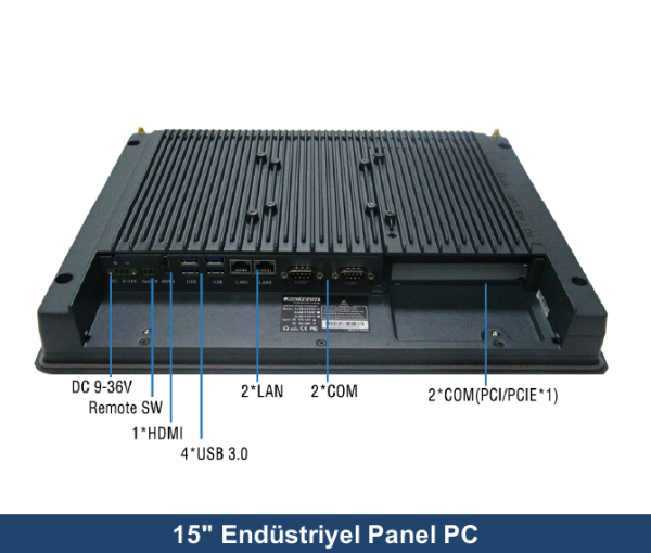 ALAD-A1511T Intel Celeron J6412 4GB 120GB SSD Freedos 15'' All In One Endüstriyel Panel PC