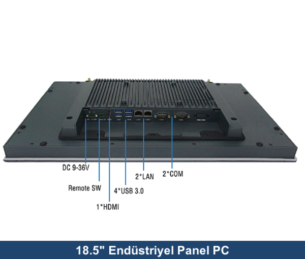 ALAD-A1810T Intel Celeron J6412 4GB 120GB SSD Freedos 18.5'' All In One Endüstriyel Panel PC