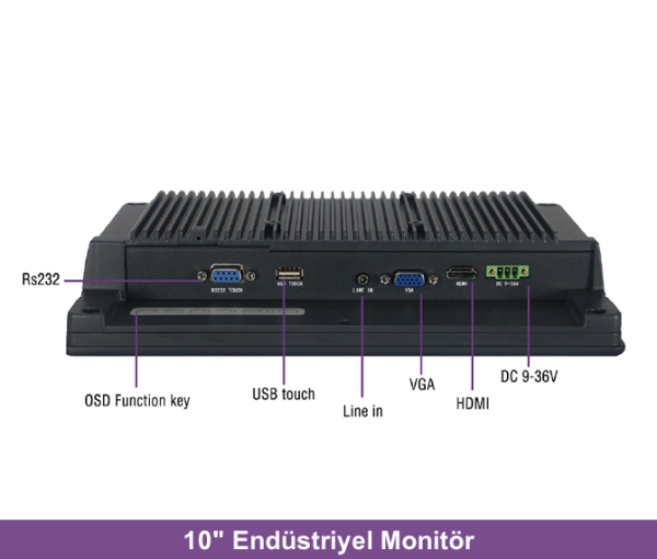 ALAD-101T 10.1'' Endüstriyel Dokunmatik LCD Monitör