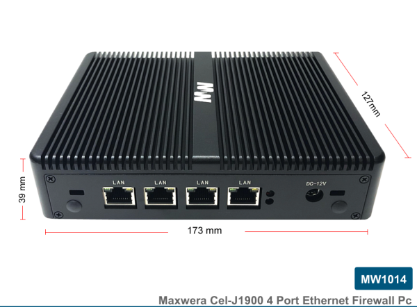 MW1014 Intel Celeron J1900 4GB 128GB SSD 4*Gigabit Ethernet Freedos Firewall Mini PC
