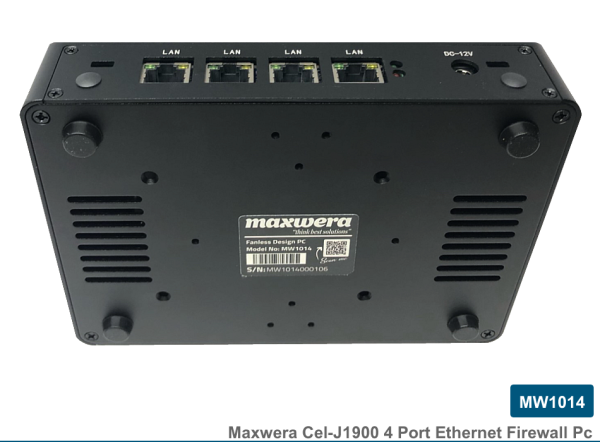 MW1014 Intel Celeron J1900 4GB 128GB SSD 4*Gigabit Ethernet Freedos Firewall Mini PC