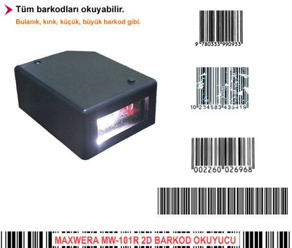 MW-101R 2D Barkod Okuyucu-RS232/COM