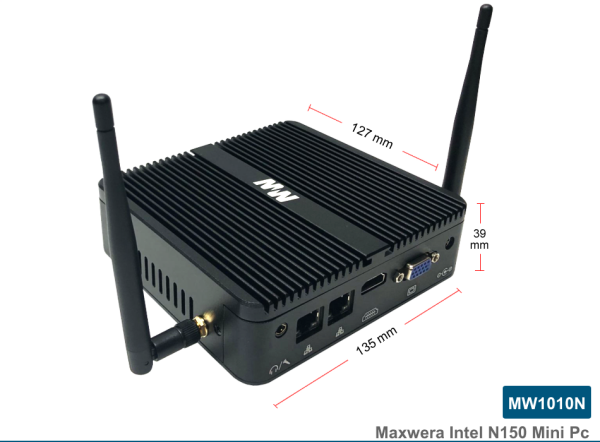 MW1010N Intel N150 4GB RAM 128GB SSD 2*Gigabit Ethernet WI-FI Freedos Mini PC