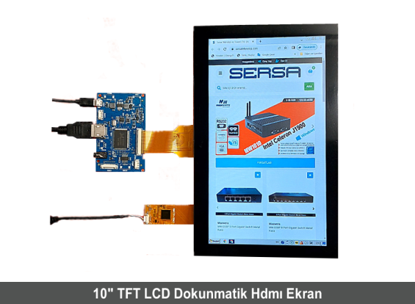 10'' TFT LCD HDMI Dokunmatik Ekran