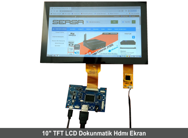 10'' TFT LCD HDMI Dokunmatik Ekran