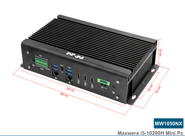 MW1050NX Intel Core i5-10200H 16GB 256GB SSD WI-FI Freedos Mini PC
