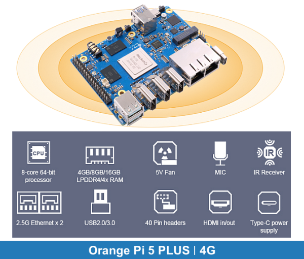 Orange Pi 5 PLUS | 4GB