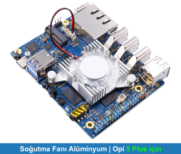 Orange Pi Soğutma Fanı Alüminyum | Opi 5 Plus için