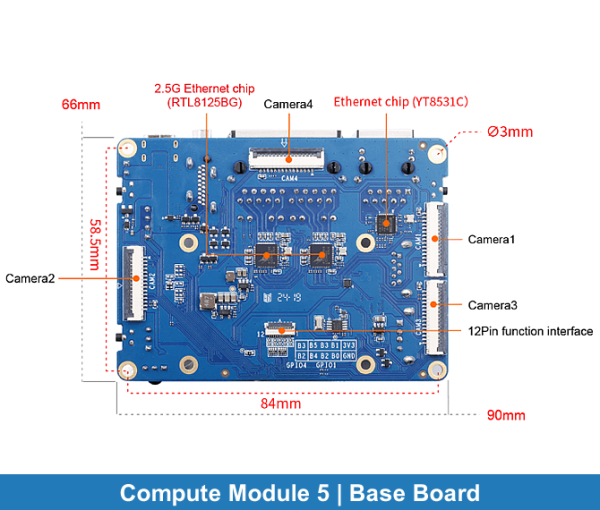 Orange Pi Compute Module 5 | Base Board
