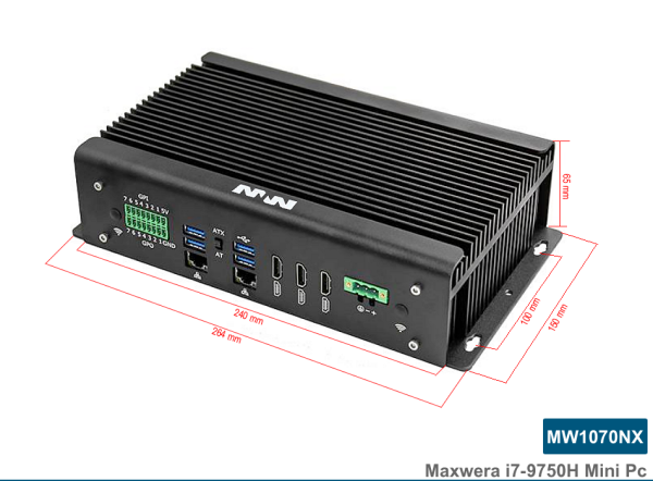 MW1070NX Intel Core i7-9750H 16GB 256GB SSD WI-FI Freedos Mini PC