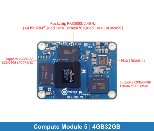 Orange Pi Compute Module 5 | 4GB-32GB
