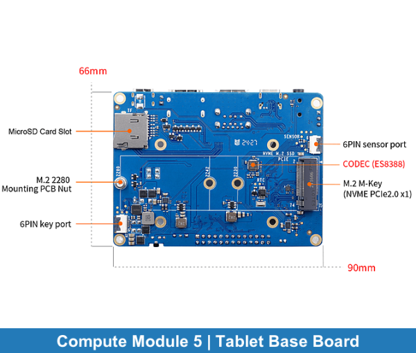 Orange Pi Compute Module 5 | Tablet Base Board