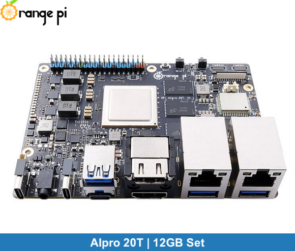 Orange Pi AIPro 20T | 12GB Set (Fan+Case+Power Supply)