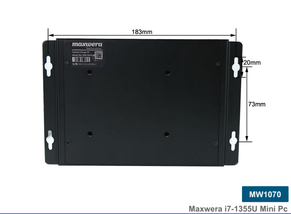 MW1070 Intel Core i7-1355U 16GB RAM 1TB NVMe WI-FI Freedos Mini PC