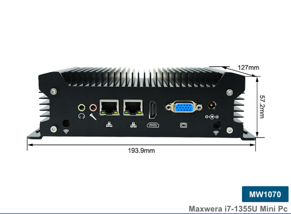 MW1070 Intel Core i7-1355U 16GB RAM 1TB NVMe WI-FI Freedos Mini PC