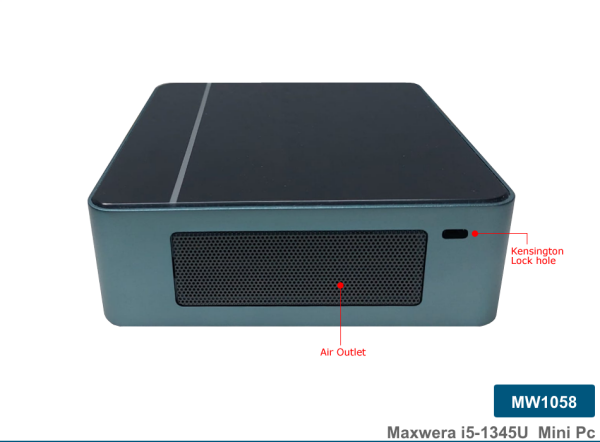 MW1058 Intel Core i5-1345U 8GB 256GB M.2 NVMe SSD WI-FI Freedos Mini PC