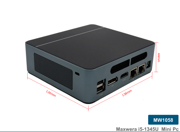 MW1058 Intel Core i5-1345U 8GB 256GB M.2 NVMe SSD WI-FI Freedos Mini PC