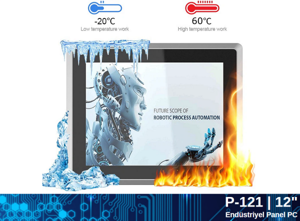 Maxwera P-121 Panel Pc | 12.1'' Intel Core i5-8260U 8GB 256GB SSD FreeDOS
