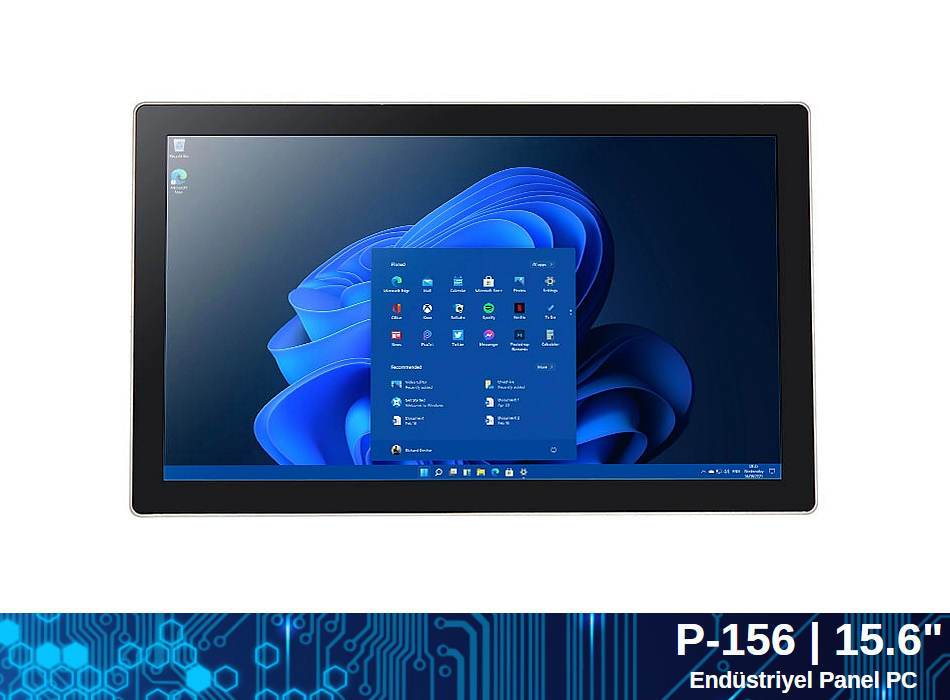 Maxwera P-156 Panel Pc | 15.6'' Intel Core i5-8260U 8GB 256GB SSD FreeDOS