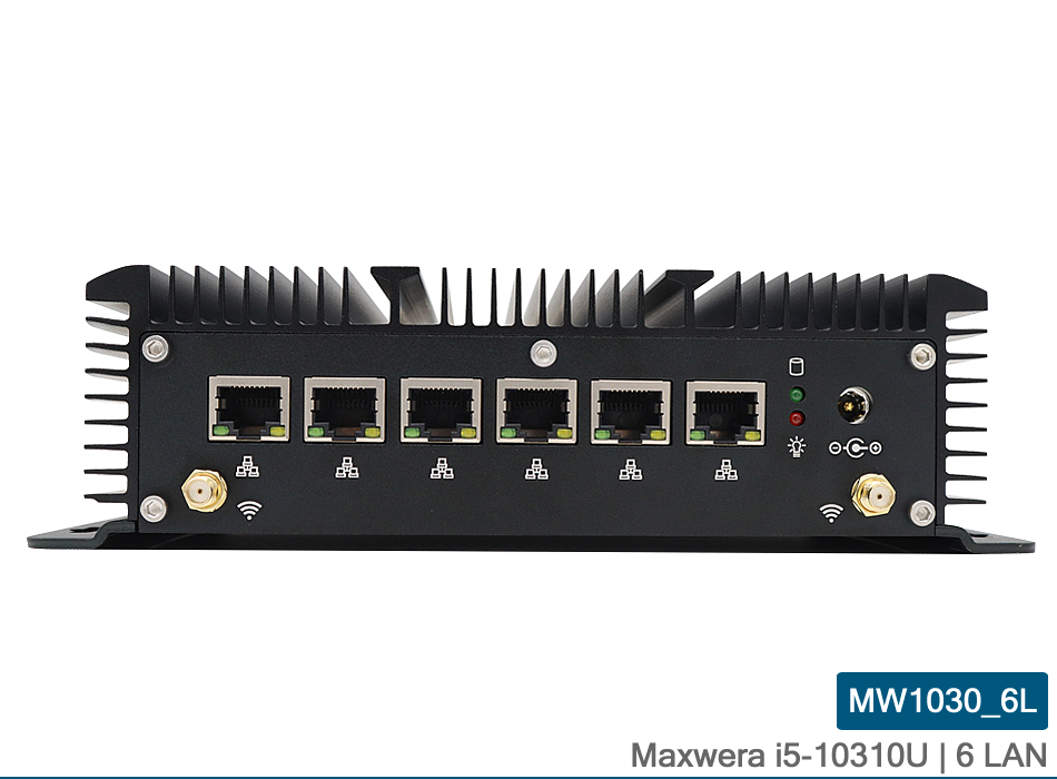 MW1030_6L Intel Core i5-10310U 16GB 128GB SSD WI-FI 6*Gigabit Ethernet Firewall Mini PC